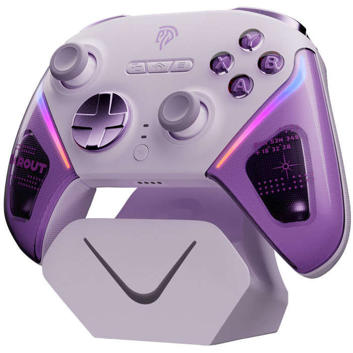 Purple - EasySMX D10 Wireless Gamepad bluetooth RGB Controller with TMR Sticks Joystick Hall Effect