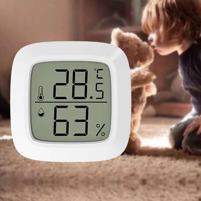 White - Mini LCD Digital Thermometer Hygrometer Indoor Room Temperature And Humidity Meter Sensor Me
