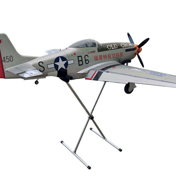 Grey - Aluminum Alloy Metal Foldable Display Stand Holder for RC Airplane Boats
