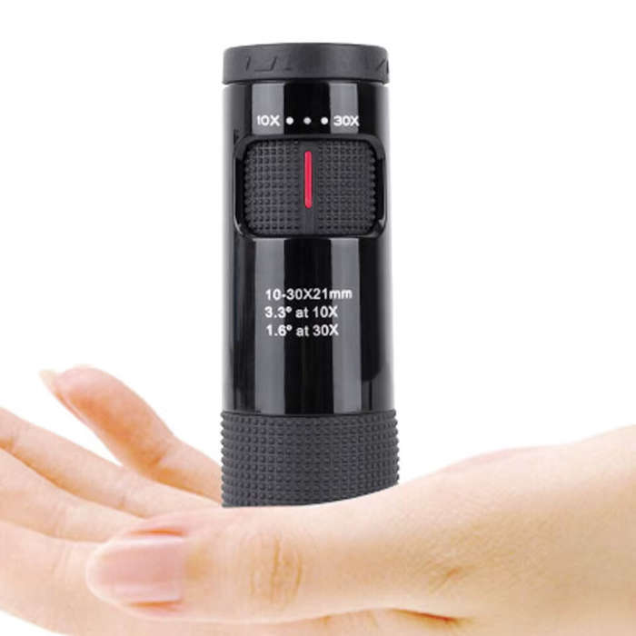 White - LUXUN Powerful Monocular 10-30x21 Zoom Mini Telescope Portable Spotting Scope Camping Equipm