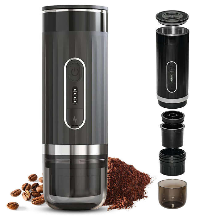 Black - Comfook 3-in-1 Portable Coffee Machine Portable Italian Espresso Capsule Coffee Machine Cord