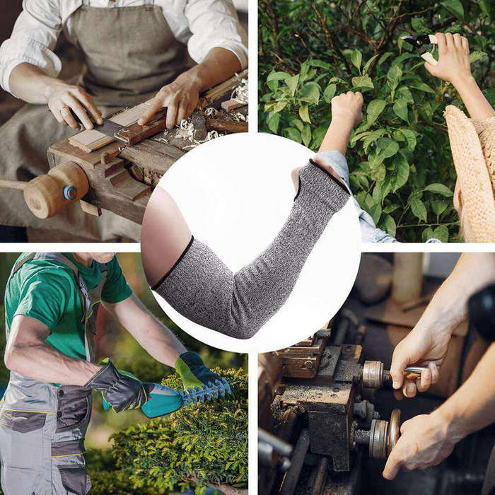 #1 - 1 Pc Anti-Cutting Anti-Slashing Arm Guards Anti-Cutting Sleeves With Steel Wire Gloves Level 5