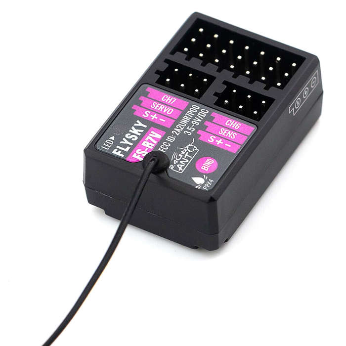 1pc - Flysky FS-R7V 2.4G 7CH ANT Protocol PWM/PPM/i-BUS/S.BUS RC Receiver External Single Antenna Bu