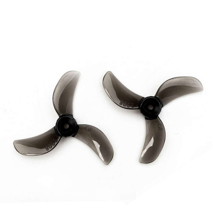 Clear grey - 4 Pairs Gemfan 1208 31mm 1.2 Inch 4-Blade Propeller 0.8mm / 1.0mm / 1.5mm Shaft Hole fo