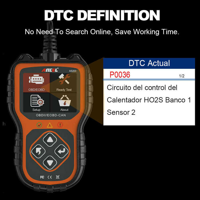 1 - ANCEL AS200 OBD2 Scanner Car Diagnostic Tool Engine Check Car OBD2 Scanner OBD2 Code Reader Chec