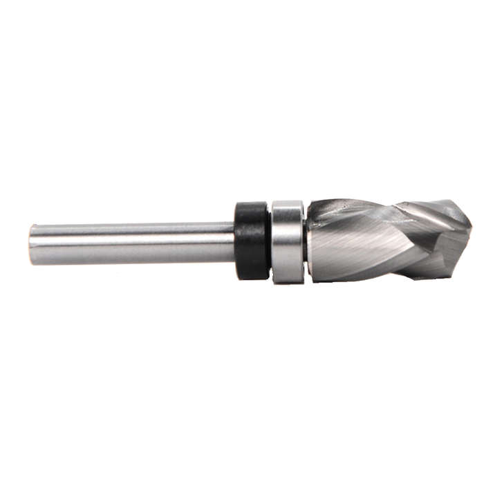 1/4" 6.35mm Shank Carbide Bottom Bearing Spiral Trimming CNC Router Bit End Mill 1/2"/12.7mm Cutting