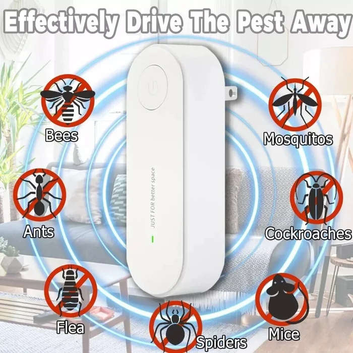 EU Plug - Ultrasonic Electronic Insect Repellent Mosquito Mice Spider Cockroach Insecticide Pest Con