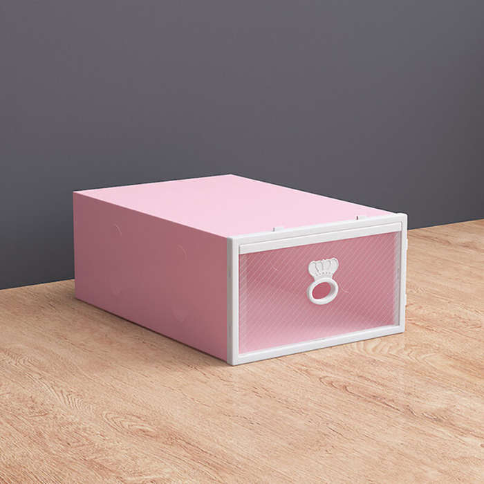 1 Piece Plastic Flip Shoes Storage Box Organizer Foldable Clear Shoes Storage Box Stackable Stacking