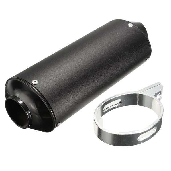 Black - 38mm Motorcycle Exhaust Muffler Tip Pipe for 125 150 160cc Dirt Pit Bike ATV