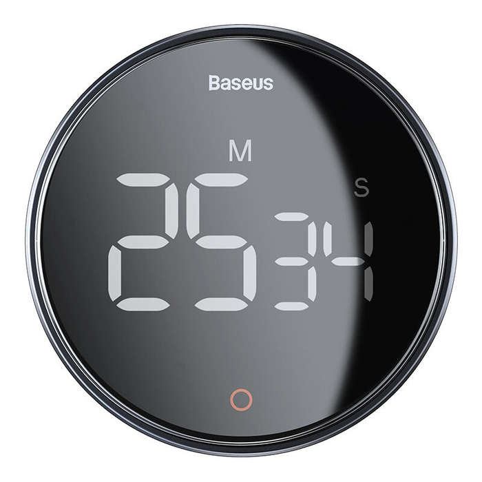Black - Baseus Rotator Pro Timer Digital Display Magnetic Desktop Home Hanging Time Management Timer