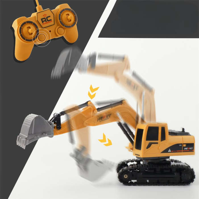01 - 689-959A 1/20 2.4G 6CH RC Excavator+RC Dump Truck RTR for Children Toys
