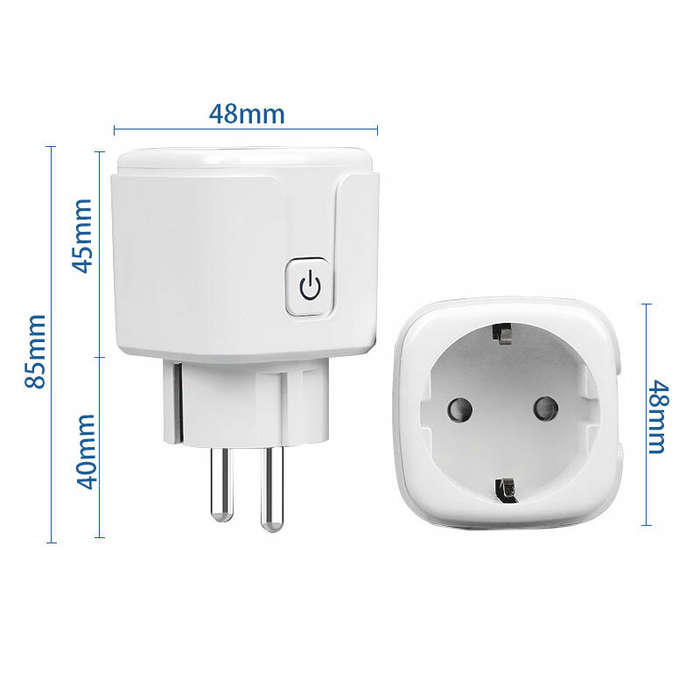 Tuya 16A EU Smart Socket WiFi Smart Plug With Power Monitoring Timing Function Voice Control Via Ale