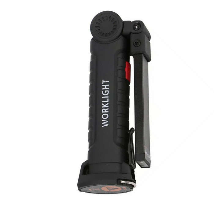 Set 1 - [Built-in 18650 Battery] Bikight COB LED Multi Function Folding Work Light Set USB Rechargea