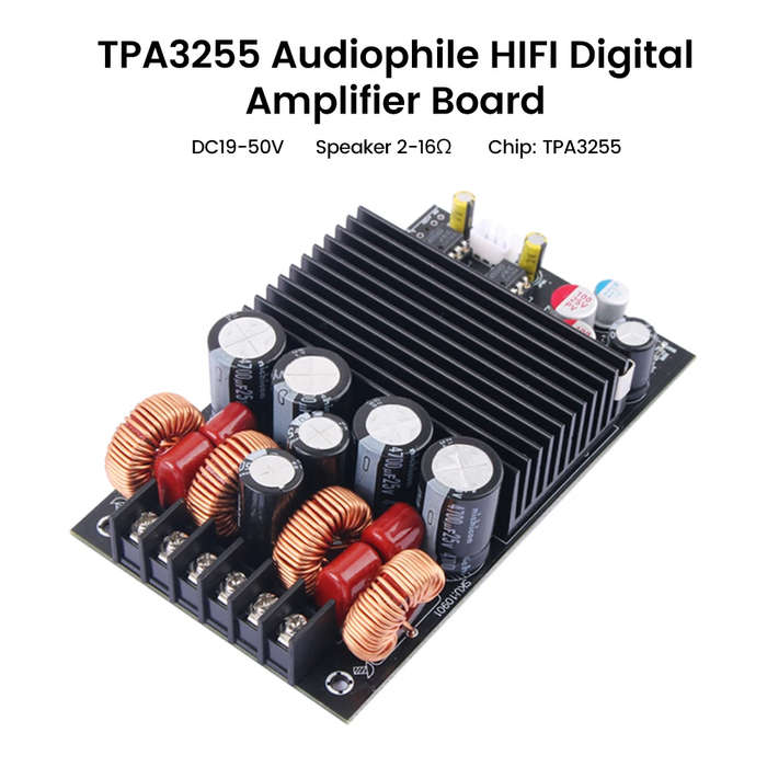 Black - TPA3255 HiFi Amplifier Board 2 Channel Digital Audio Module High Power Output 315W 4 Class D