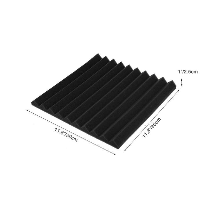 Red - 12pcs 30x30x2.5cm Acoustic Foam Soundproof Studio Foam Soundproofing Panels Cinema Muffler Spo