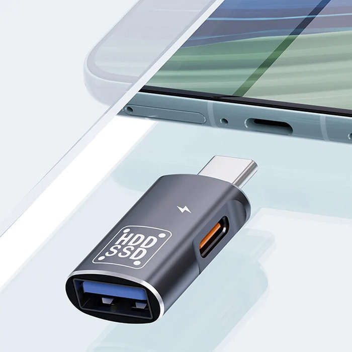 Charger Type(Silver) - Type-C OTG Adapter USB-C Male To USB 3.0 Female Adapter for Macbook Xiaomi HU