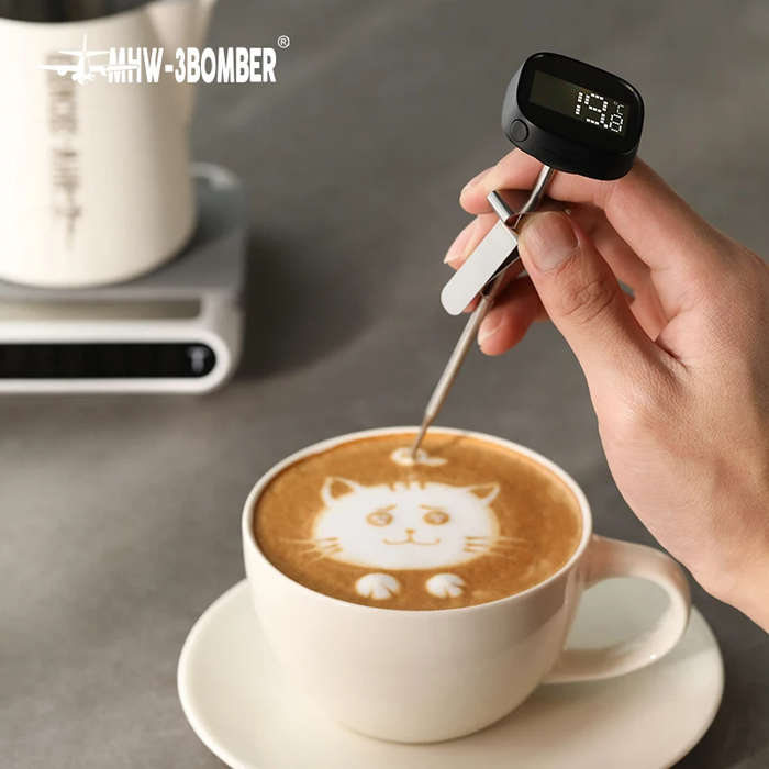 Black - MHW-3BOMBER Electronic Digital Thermometer Digital Display Thermometer for Food Preparation