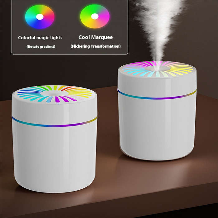 Black - Tevorex Colorful Portable Desk Air Humidifier Ultrasonic Cool Mist Sprayer Home Car Office M