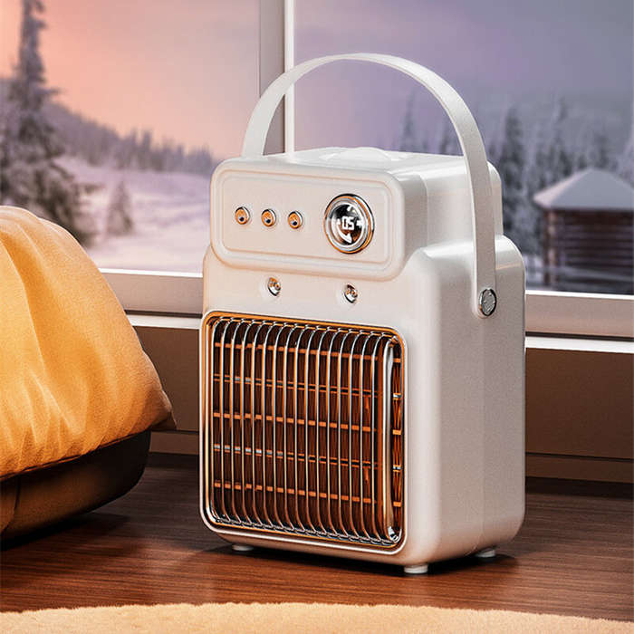 White - 2 In 1 Mist Humidifier Heater High Power 1200W Overheating & Tip-Over Protection Fast Heatin