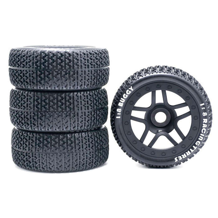 Blue - 4PCS Off Road Tires Wheel 17mm Hex Hubs for 1/8 RC Racing Car ARRMA Maxx Sledge HPI HSP Kyosh