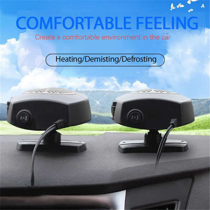 12V - IPRee 2 in 1 Portable Car Heater Powerful Car Heater 360 Degree Rotation Car Defroster for Car