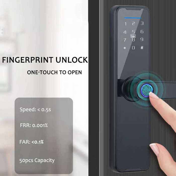 WAFU WF-H6 Tuya bluetooth Digital Electronic Lock Smart Door Lock Fingerprint/Card/Password/Key Unlo