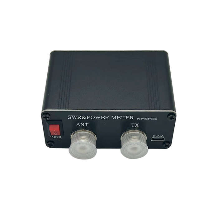 1.8MHz-50MHz 0.5W-120W Short Waves SWR and Power Watt Meter Chinese English Menu Switchable Type-C C