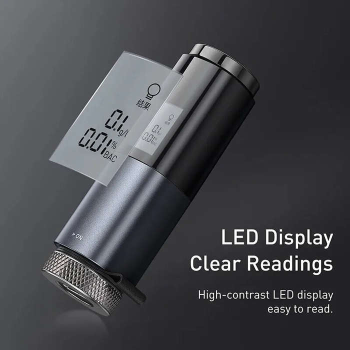 Baseus Portable Non-contact Alcohol Tester With LED Screen Display Breathalyzer Rechargeable Automat