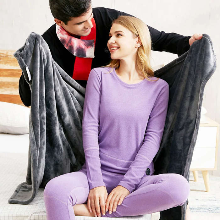 Gray - 150 X 85cm USB Electric Heating Blanket Heated Shawl Blanket 3 Levels Adjustment Fast Heating