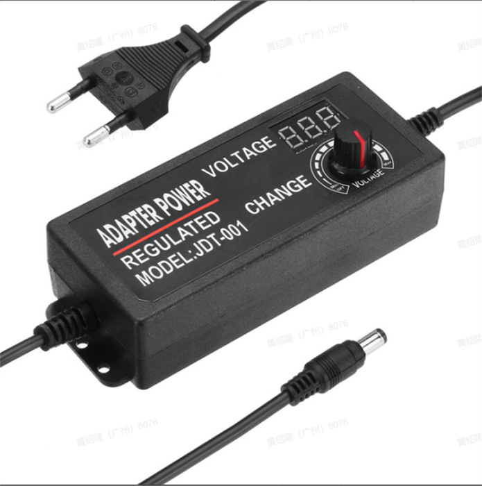 US Plug - Universal AC to DC Adapter 48W Adjustable Voltage 3-24V 3A with LCD Display 14 Tips Polari