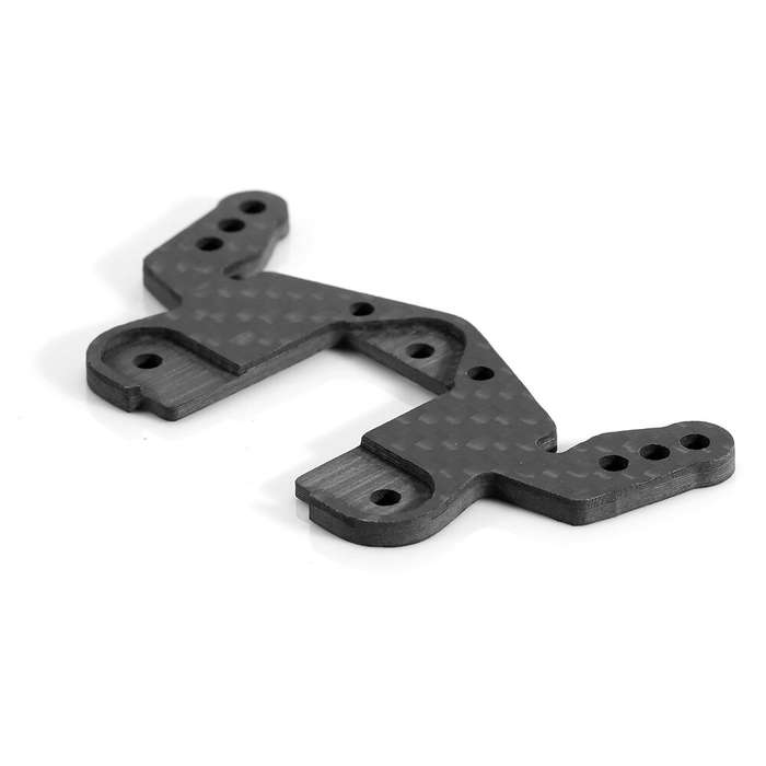 Black - Upgraded Carbon Fiber Rear Shock Absorber Bracket 3.0mm for Hotshot II Tamiya 1/10 2024 Vers