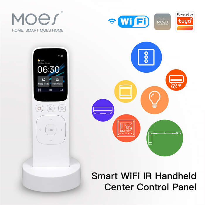 MOES Tuya WiFi Smart Central Control Panel Wireless Touch Screen Handheld IR Remote Controller for H