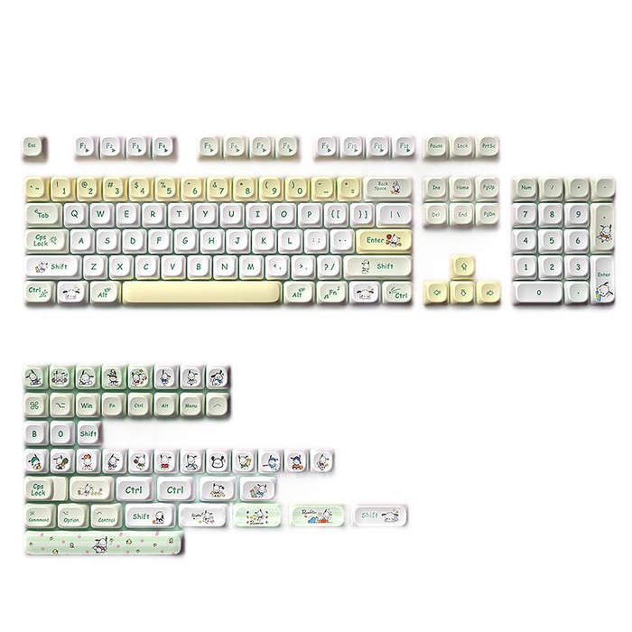 Dairy Cow - SPYSELF 142 Keys Dairy Cow Keycap Set PBT Five-sided Sublimation MOT Profile Custom Keyc