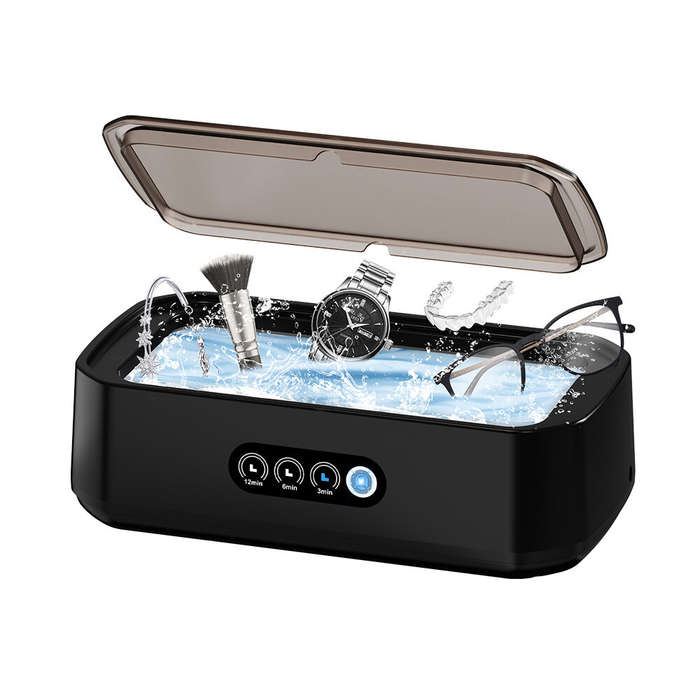 White. - Ultrasonic Cleaner Multi-functional 650ml Touch Control 48kHz High-Frequency for Jewelry Ey