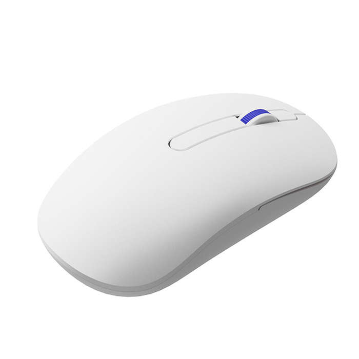 White - MONSGEEK D1 2.4G Wireless Mouse 1000CPI Bi-directional Portable Mice for Desktop Laptop PC M