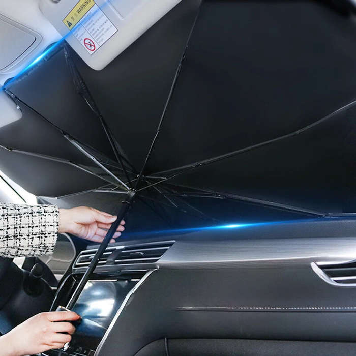 L - RedrRover Car Sunshade Umbrella Front Windshield Sun Shade Protector Summer Sun Interior Windshi