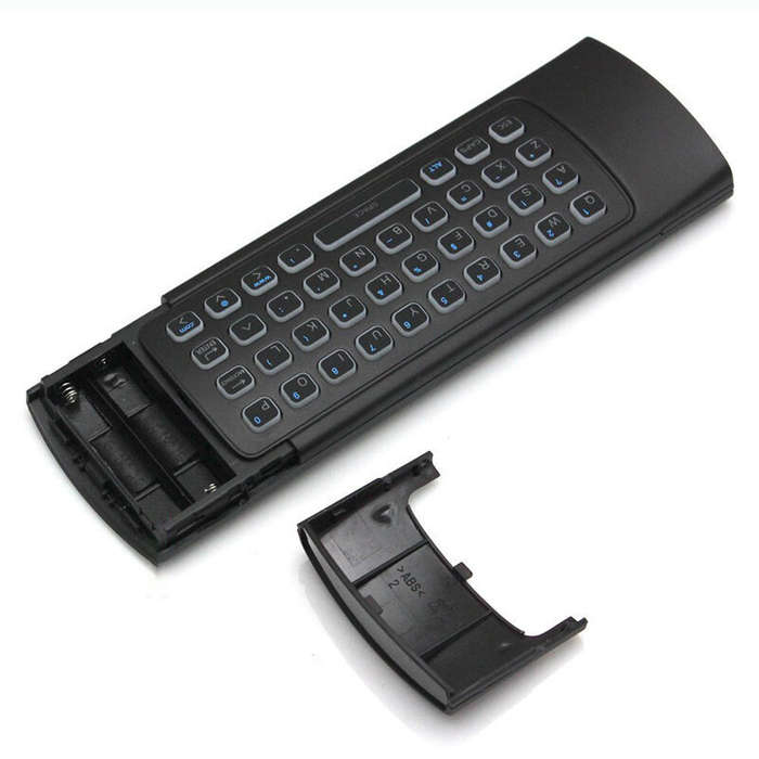Black - MX3 2.4G Voice Air Mouse with Backlight Wireless Mini Keyboard Remote Control Infrared Learn