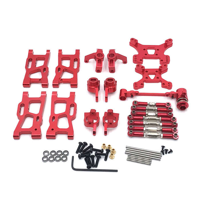 Red - Metal Upgrades Parts for Wltoys 144001 144002 144010 124016 124017 124019 1/14 1/12 AM X12 RC