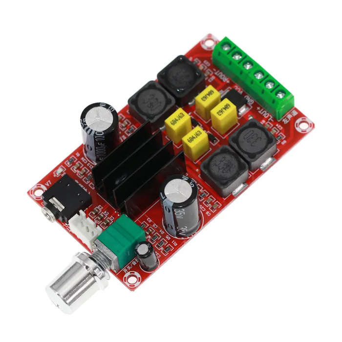 Red - XH-M189 TPA3116D2 Dual Channel 2x50W Stereo Power Amplifier Board Adjustable Audio Module DC 2
