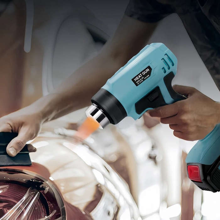 #A - Cordless Electric Heat Gun 360W 400 for Mak 18V-24V Li-ion Battery Portable Heat Gun with 4 Noz