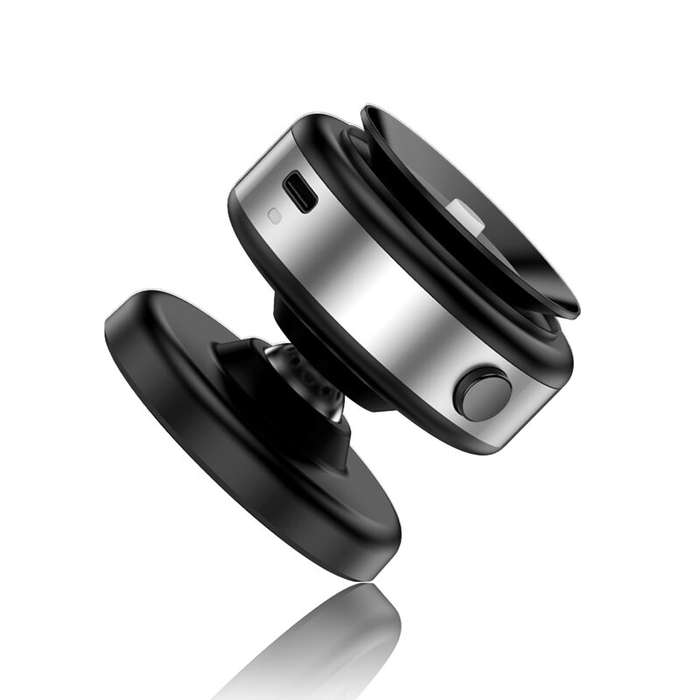 Black - Universal Vacuum Adsorption Mobile Phone Car Holder Magnetic Suction Car Mobile Phone Holder