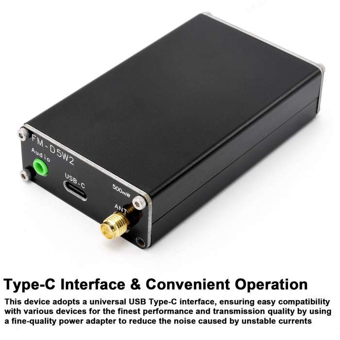 1 PCS - 0.5W Frequency Modulation Emitter 76-108Mhz 500mW Digital Display Stereo Transmitting Device