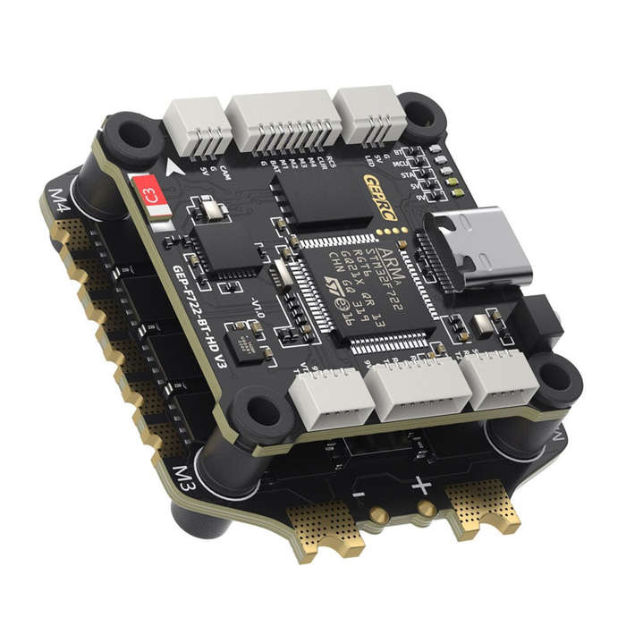 F722 + 8Bit 65A - 30.530.5mm GEPRC TAKER F722 BT HD V3 Flight Controller 3-6S 65A 8Bit 4In1 Brushles