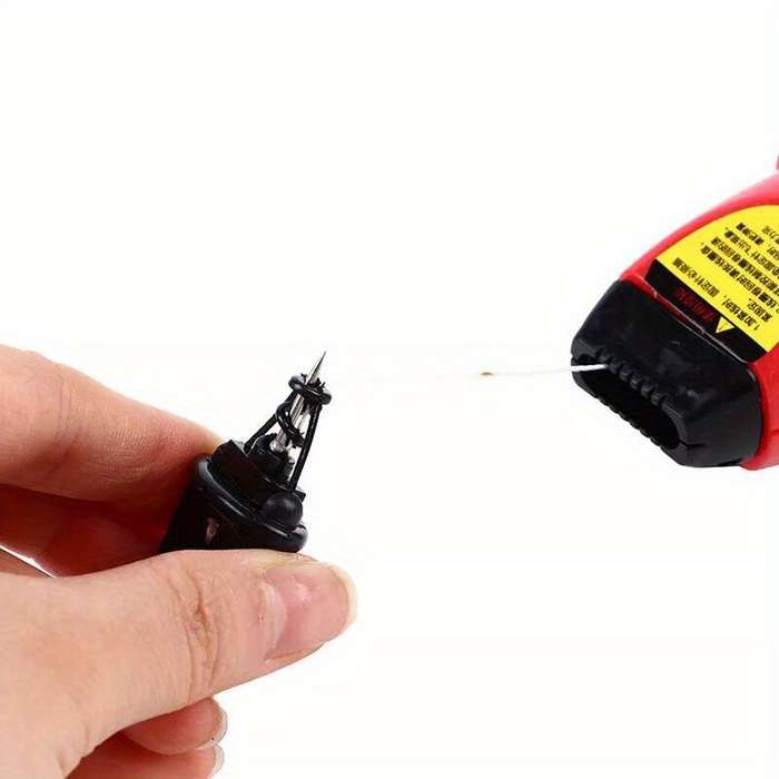 Red - Precision Carpentry Ink Line Marker Nylon Thread 7m Handheld Wood Scriber Automatic Rewind Scr