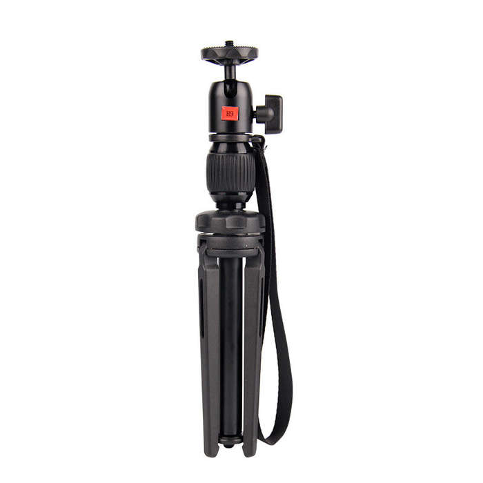 Black - MT-10 Mini Aluminum Tripod Projector Stand 2 Section Tabletop Tripode with Gimbal Ball Head