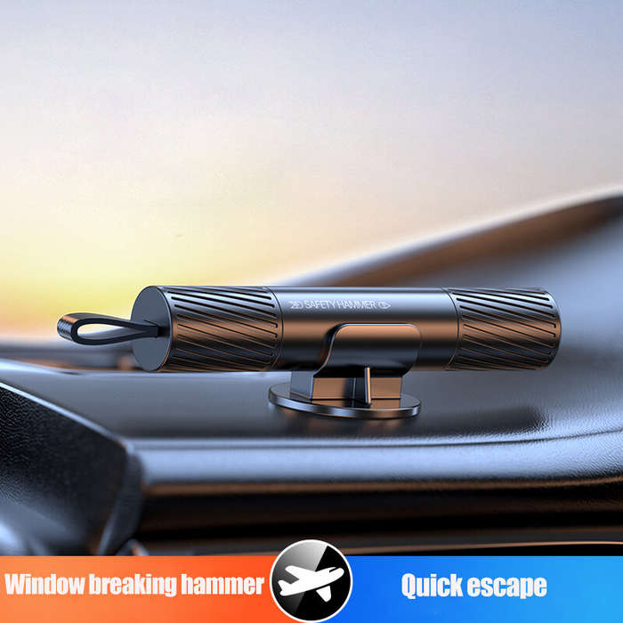 2 - 2 in 1 Mini Car Safety Hammer Breakers Multi-function Escape Tool Car Emergency Safety Hammer Cu