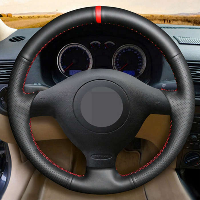 Artificial Leather Car Steering Wheel Cover for VW Golf 4 Passat B5 1996-2003 Seat Leon 1999-2004 fo