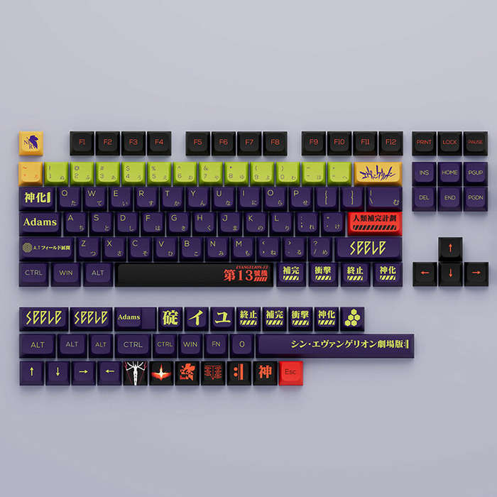 135 Keys EVA13 No. 13 PBT Keycap Set XDA Profile Sublimation Japanese Custom Keycaps for Mechanical