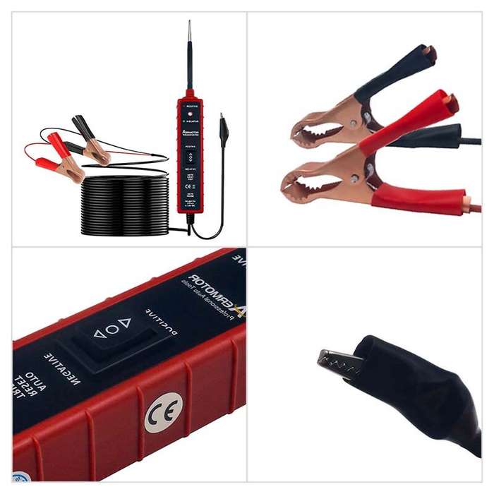 EU Plug - Aermotor 6V-24V Automotive Circuit Tester Electrical System Tester Multi-Function Drive Te