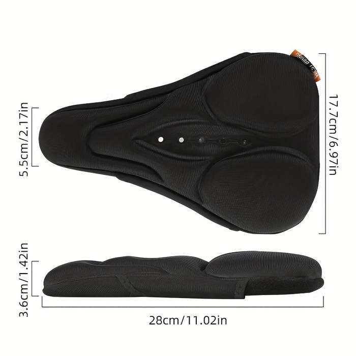 Black - WEST BIKING Silicone High Elastic Bicycle Cushion Cover Breathable Soft Bike Seat Cushion wi